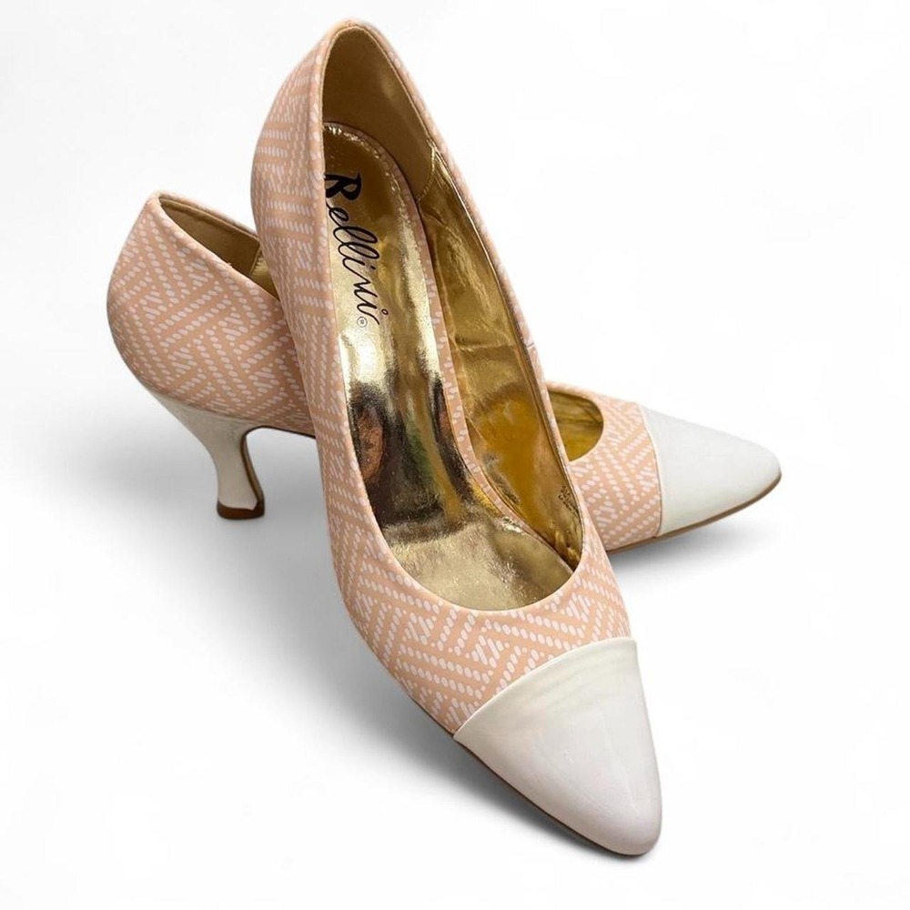 Bellini Pointed-Toe Cap 3" Heel Pumps - Size 11W